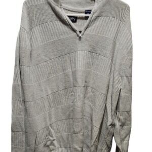 Chaps‎ Fisherman Men's 2XL Gray Textured Pullover Sweater Preppy golf Casual EUC